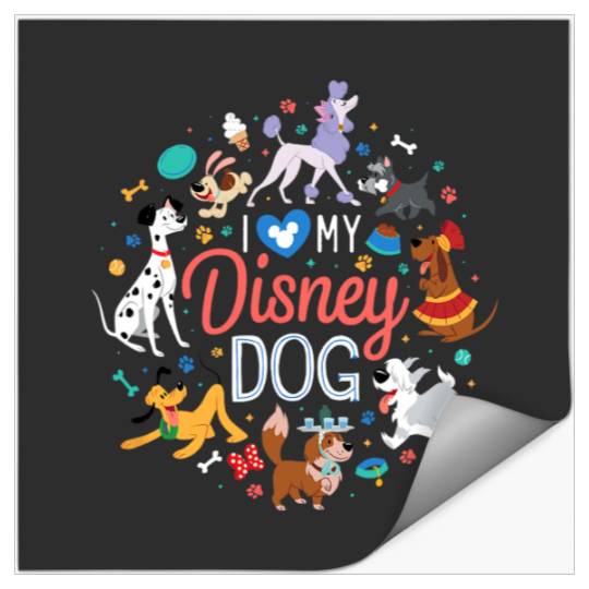 Disney Pets Group I Love My Disney Dog Stickers