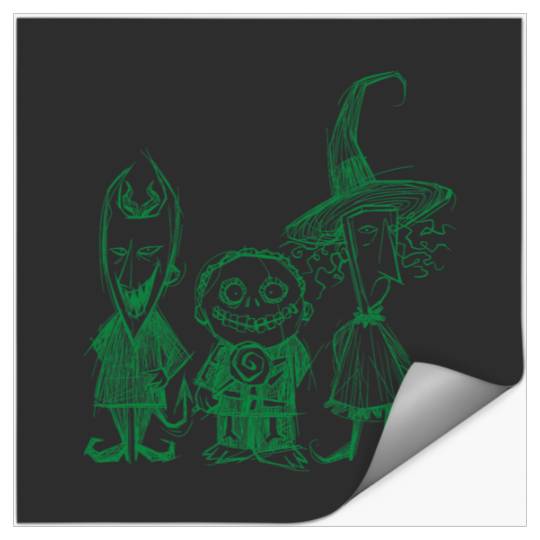 Disney The Nightmare Before Christmas Boogie’s Trio 2-Sided Stickers