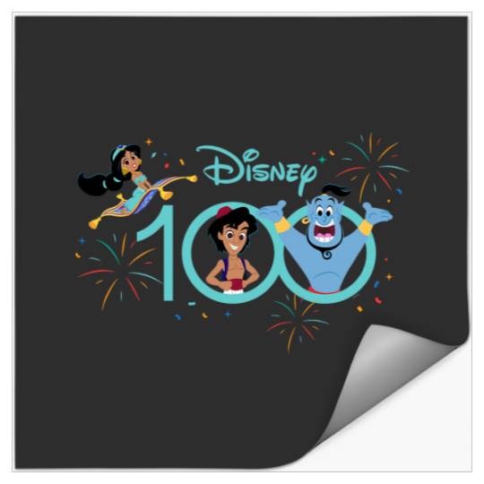 Disney 100 Anniversary Aladdin Jasmine Genie D100 Stickers