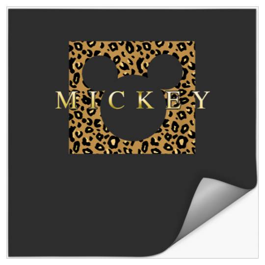 Disney Mickey Mouse Gold Cheetah Print Box Stickers