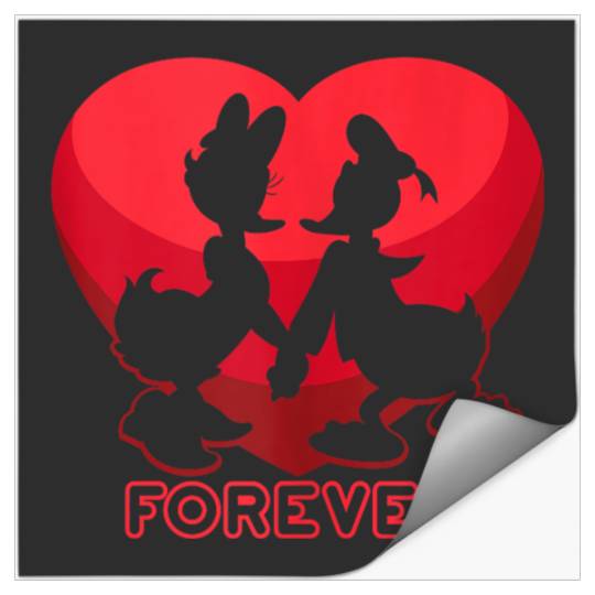 Disneyss Donald And Daisy Duck Forever Heart Valentine's Day Stickers