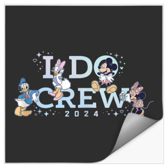 Disney I Do Crew Wedding Bridal Shower Bachelorette 2024 Stickers