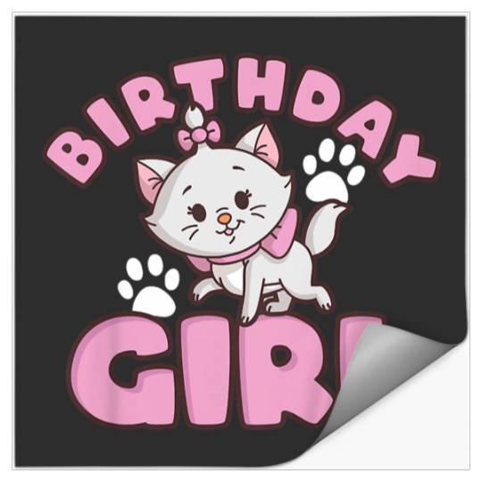 Kids Disneyss The Aristocats Birthday Girl Cute Marie Logo Youth Stickers