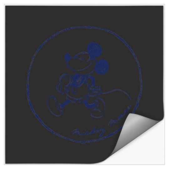 Disney Mickey Mouse Retro  Walking in a Circle Stickers