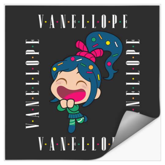 Disney Wreck-It Ralph Chibi Vanellope Excited Portrait Stickers