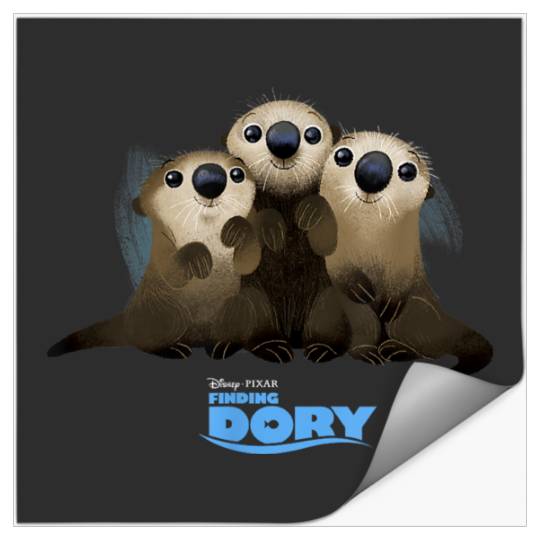 Disneyss Pixars Finding Dory Cute Sea Otters Big Chest Poster Stickers
