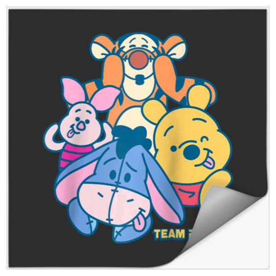 Disney Winnie the Pooh Team Raglan Baseball Tee Stickers