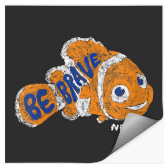 Disneyss Pixars Finding Nemo Be Bravesss Nemo Distressed Big Logo Stickers