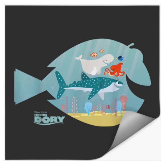 Disneyss Pixars Finding Dory Fish Frame Adventure Crew Logo Stickers