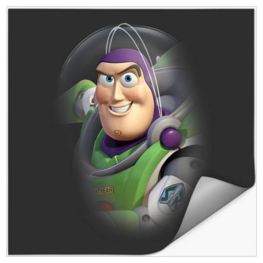 Disneyss Pixars Toy Story Buzz Lightyear Faded Astronaut Logo Stickers