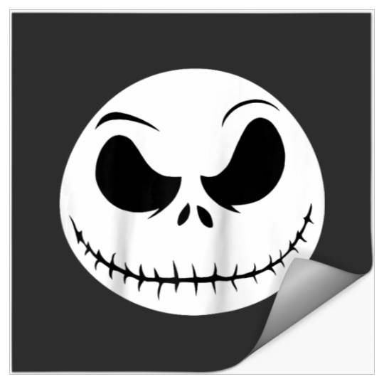 Disney The Nightmare Before Christmas Jack Big Face Raglan Baseball Tee Stickers