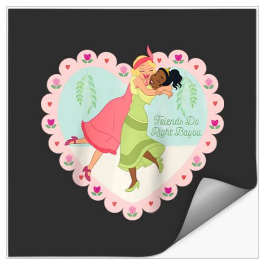 Disney Princess Frog Tiana Charlotte Friends Do Right Bayou Raglan Baseball Tee Stickers
