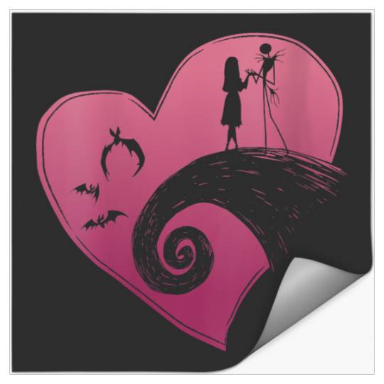 Disneyss The Nightmare Before Christmas Jack And Sally Heart Stickers