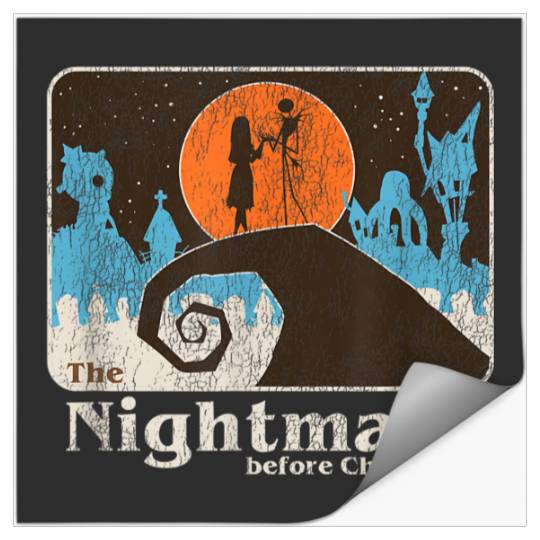Disneyss The Nightmare Before Christmas Vintages Jack And Sally Stickers