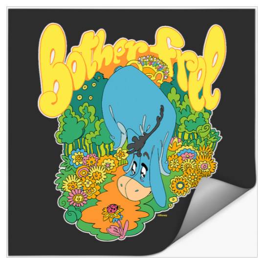 Disney Winnie the Pooh Eeyore Bother Free Sixties Retro Stickers
