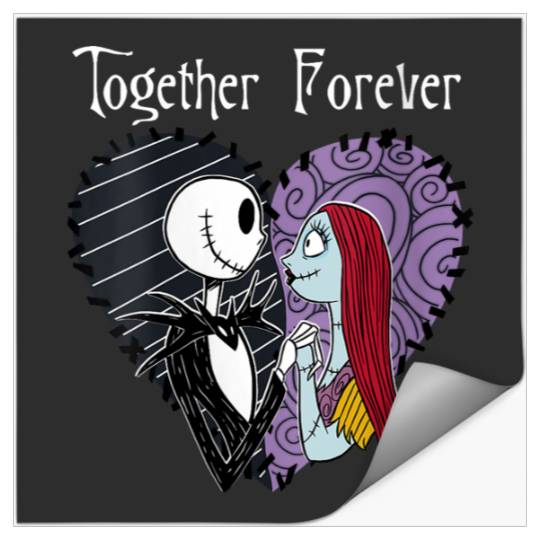 Disneyss The Nightmare Before Christmas Jack Sally Together Stickers