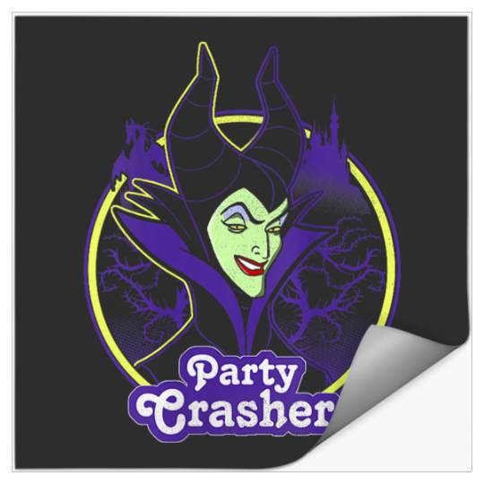 Disneyss Sleeping Beauty Maleficent Smiling Party Crasher Stickers