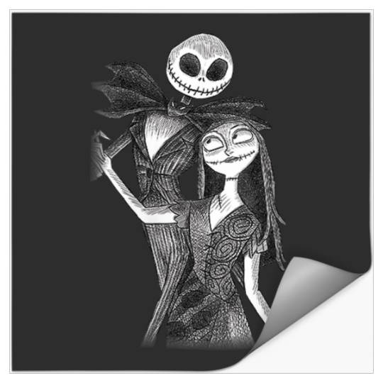 Disneyss The Nightmare Before Christmas Jack Sally Sketch Stickers