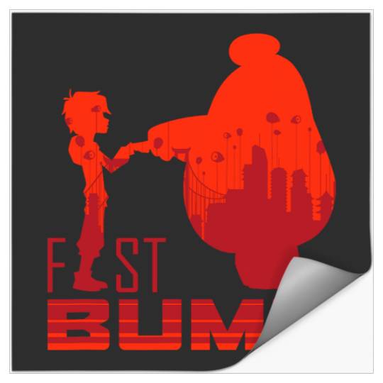 Disney Big Hero 6 Hiro and Baymax Fist Bump Friends Stickers