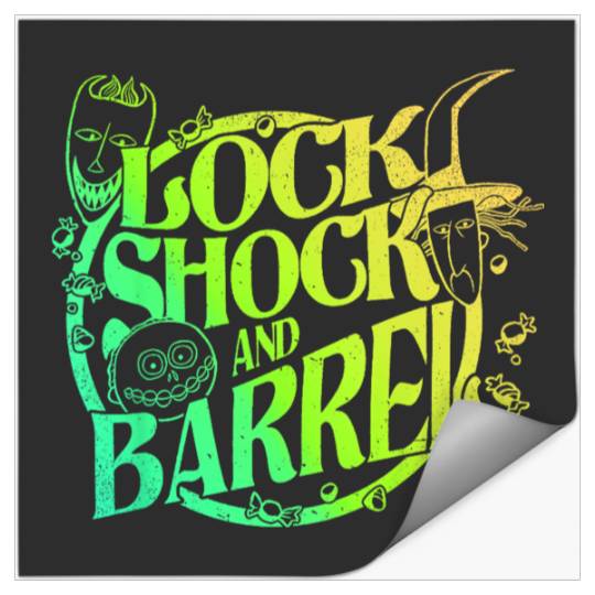 Disneyss The Nightmare Before Christmas Lock Shock Barrel V2 Stickers