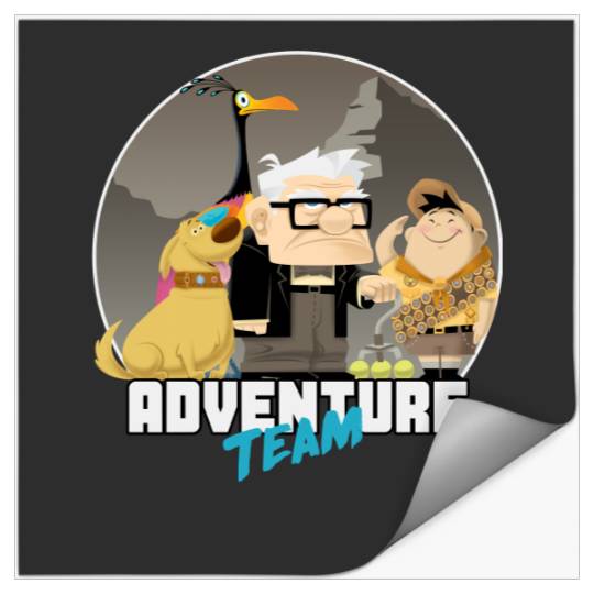 Disney UP Adventure Team Multi-Character Long Sleeve T-Shirt Stickers