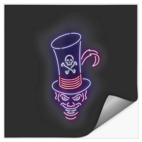 Disneyss Villains Dr Facilier Neon Line Art Stickers