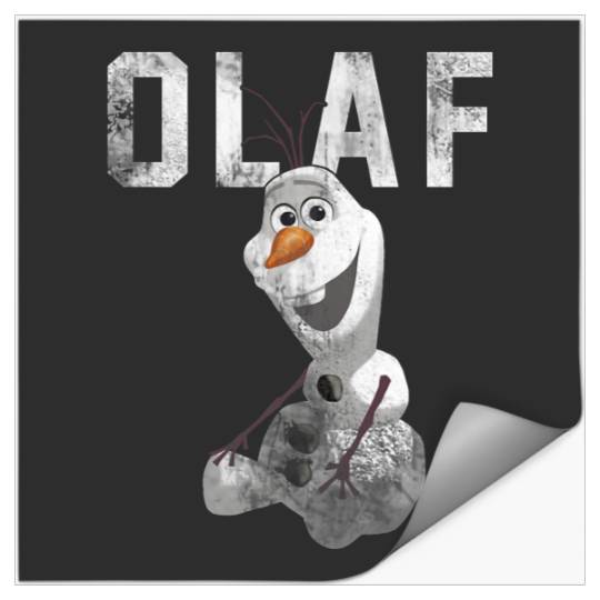 disney frozenss Cute Olaf Distressed Big Chest Portrait Stickers