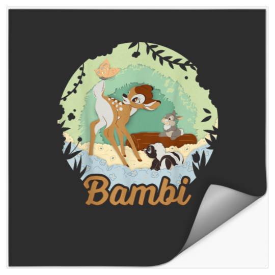 Disney Bambi Thumper And Flower Paper Cut Portra Stickers