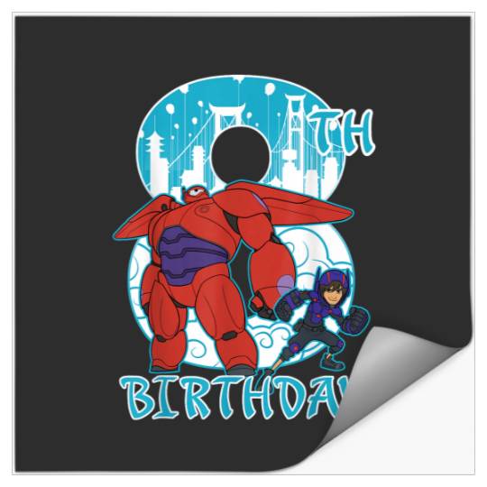 Disney Big Hero 6 Baymax Hiro 8th Birthday Graph Stickers