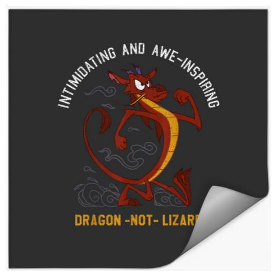 Disney Mulan Mushu Dragon Not Lizard Portrait Stickers