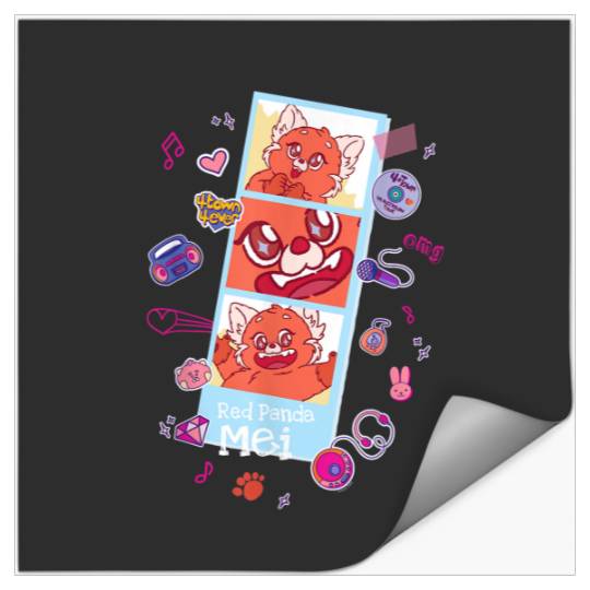 Disney and Pixars Turning Red Panda Mei Cute Pho Stickers