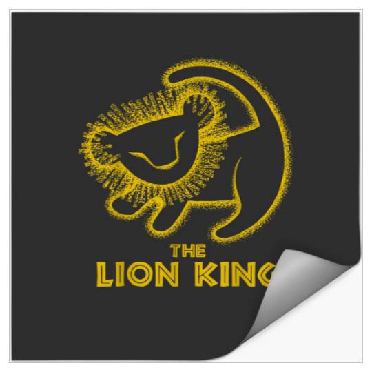 Disney The Lion King Simba Cave Painting Movie T Stickers