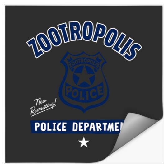 Disney Zootopia  Zootropolis Police Department Badge Stickers