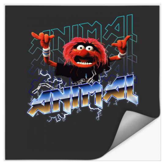 Disney The Muppets Animal  Rock Metal Poster T-S Stickers
