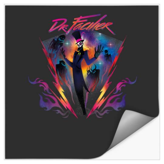 Disney Villains Dr. Facilier 90s Rock Band Neon T-Shirt Stickers