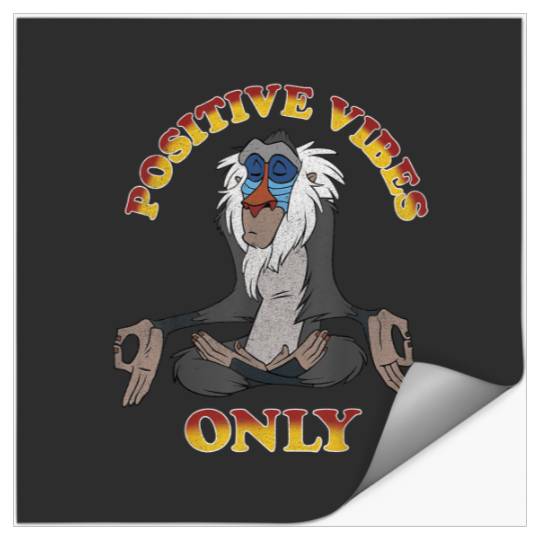Disney Lion King Rafiki Positive Vibes Meditatio Stickers