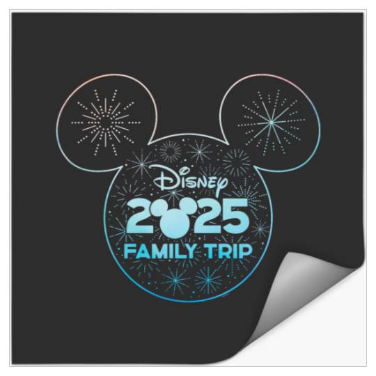 Disney Mickey Mouse Icon Fireworks Vacation Family Trip 2025 Stickers