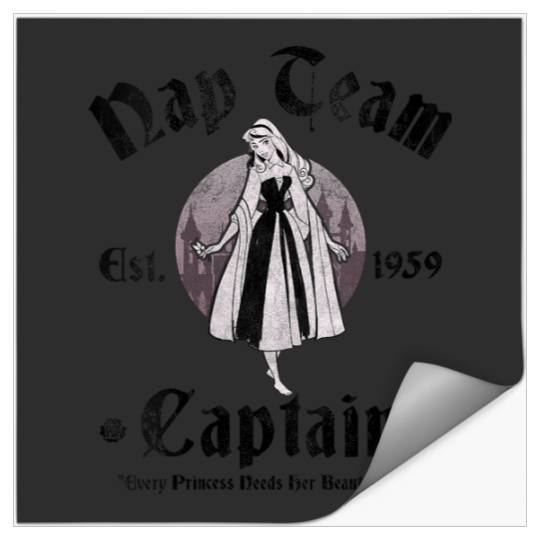Disneyss Sleeping Beauty Aurora Nap Team Captain Est 1959 Stickers