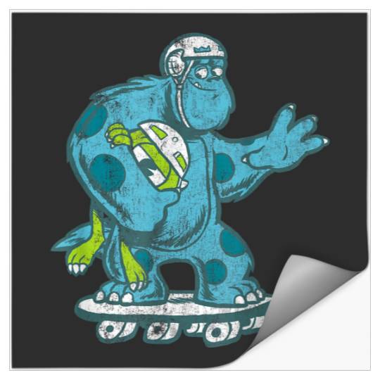 Disneyss Pixars Monsters Inc Mike Sulley Vintages Skateboard Stickers