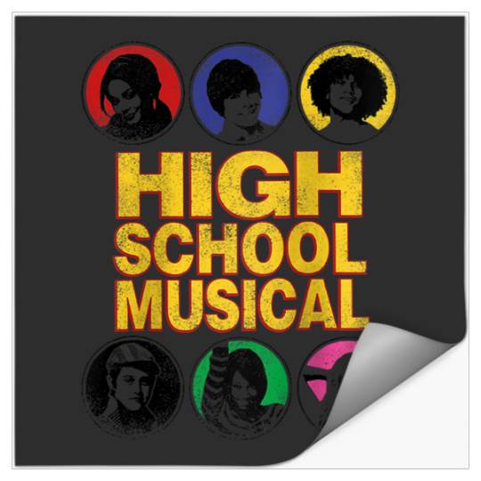 Disneyss High School Musical The Series Og Cast Distressed Stickers
