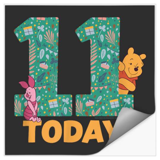 Disneyss Winnie The Pooh Piglet Birthday 11 Years Old Today Stickers