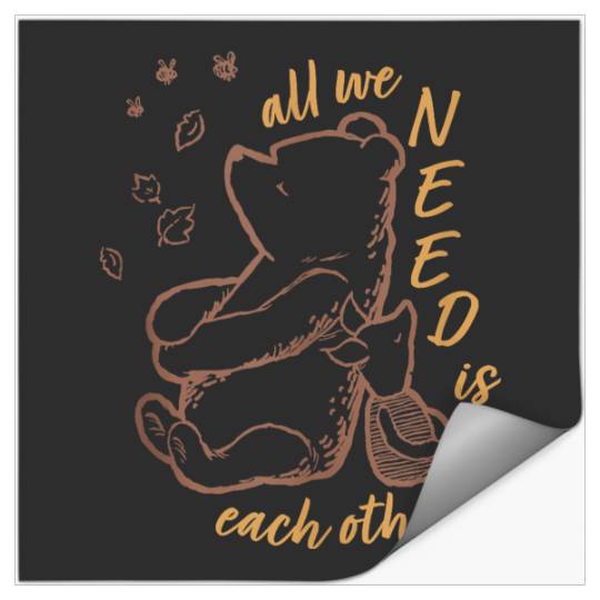 Disneyss Winnie The Pooh Piglet All We Need Is Each Other Stickers