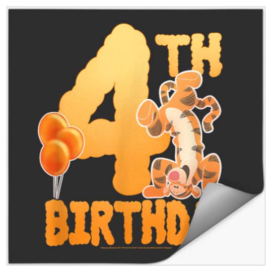 Disneyss Winnie The Pooh Tigger Fourth Birthday Stickers