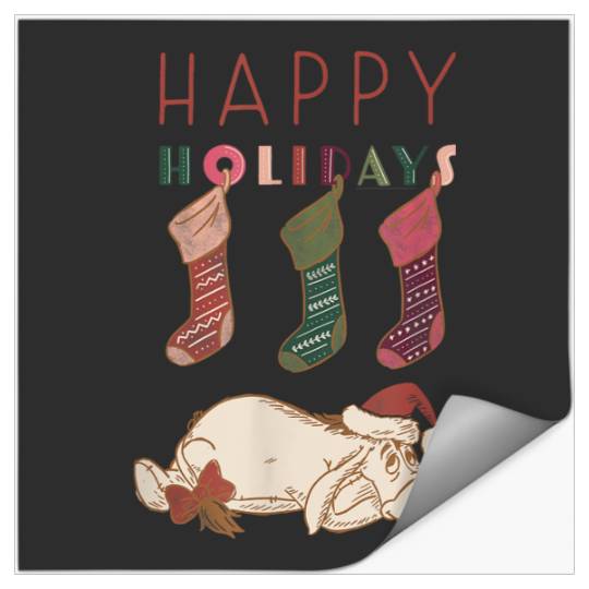 Disneyss Winnie The Pooh Eeyore Happy Holidays Stickers