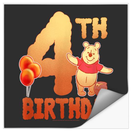 Disneyss Winnie The Pooh Fourth Birthday Stickers