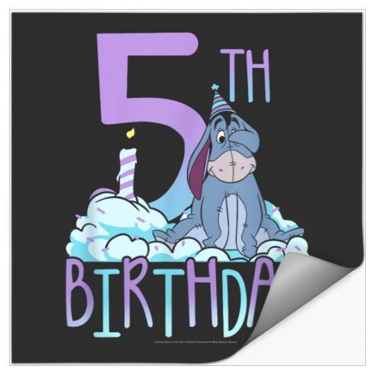 Disneyss Winnie The Pooh Birthday Eeyore Fifth Birthday Stickers