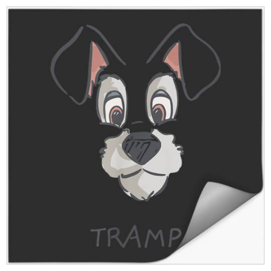 Disneyss Tramp Drawing Lady And The Tramp Costume Stickers