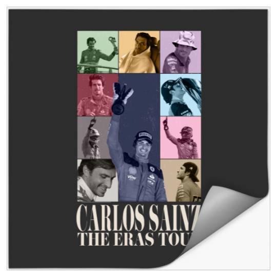 Carlos Sainz Eras Tour 2023 V2 season white letters Stickers