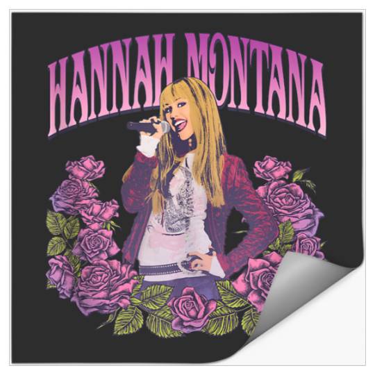 Disneyss Hannah Montana Iconic Popstar Floral Big Chest Frame Stickers