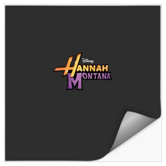 Disneyss Hannah Montana Classic Iconic Big Chest Text Logo Stickers